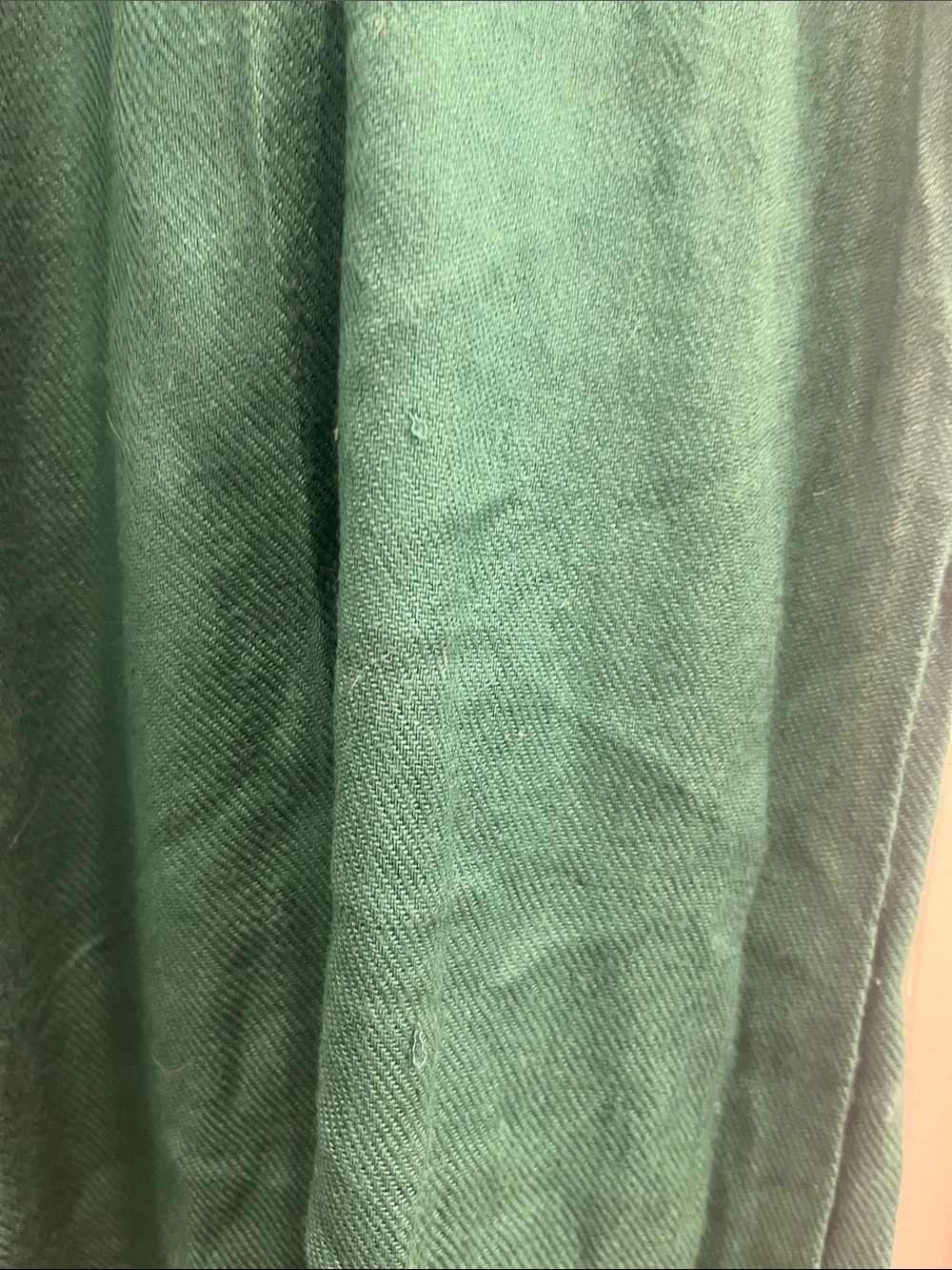 Dark Green Lightweight Fringe Scarf